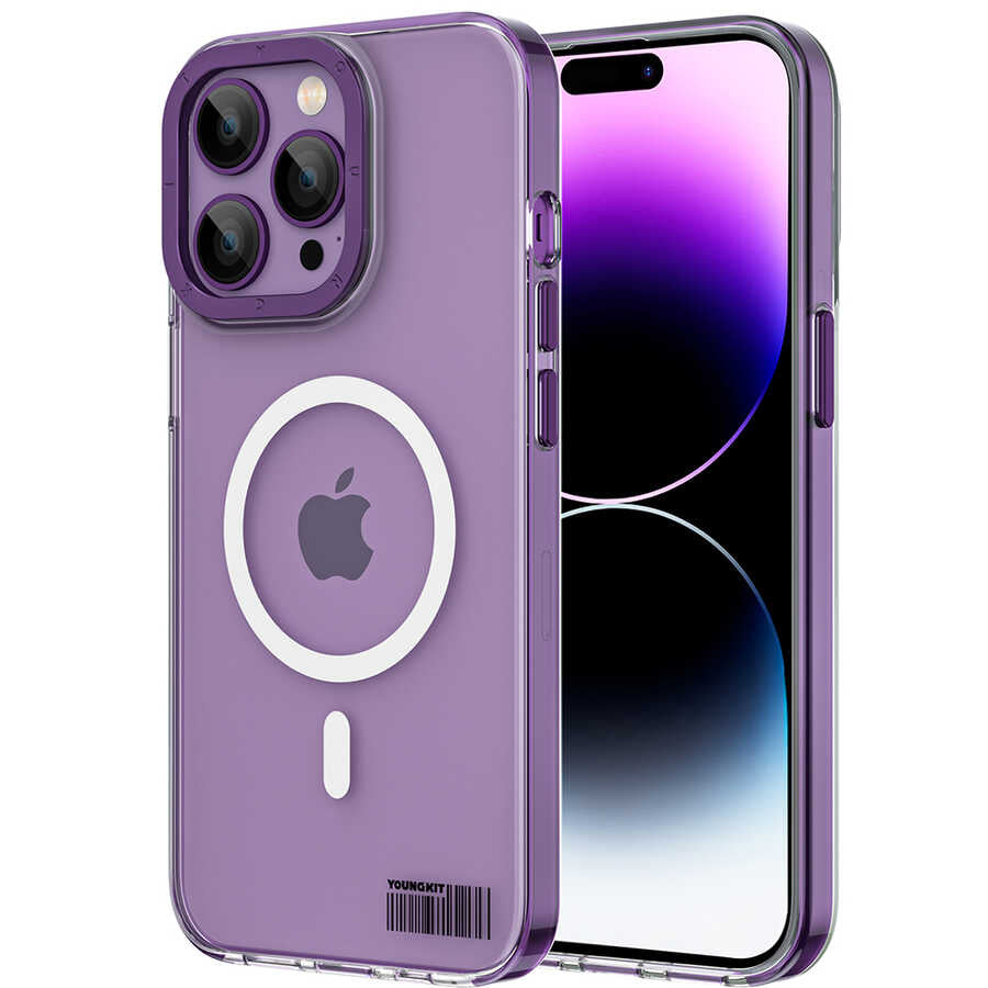 Youngkit Coloured Glaze Serisi iPhone 14 Pro Kılıf Magsafe Şarj Özellikli Telefon Kılıfı - 1 Youngkit Coloured Glaze Serisi iPhone 14 Pro Kılıf Magsafe Şarj Özellikli Telefon Kılıfı - 1